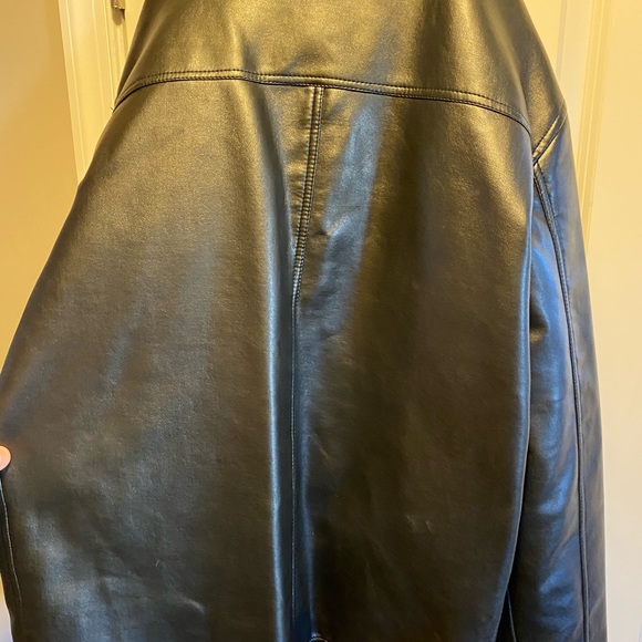 Emporio Armani black leather blazer size XXL - Picture 3 of 4